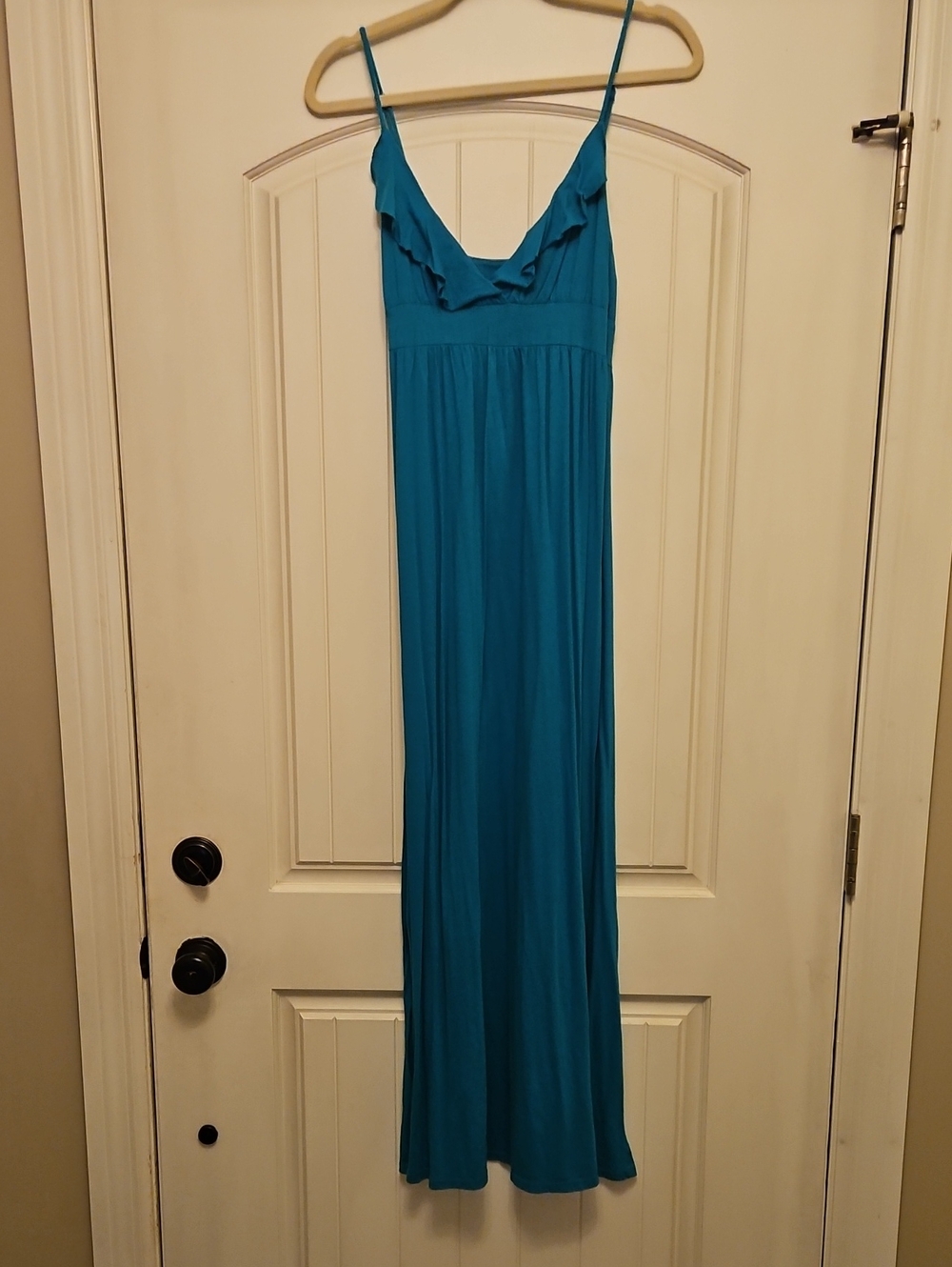 Xhilaration Teal Spaghetti-Strap Maxi Dress